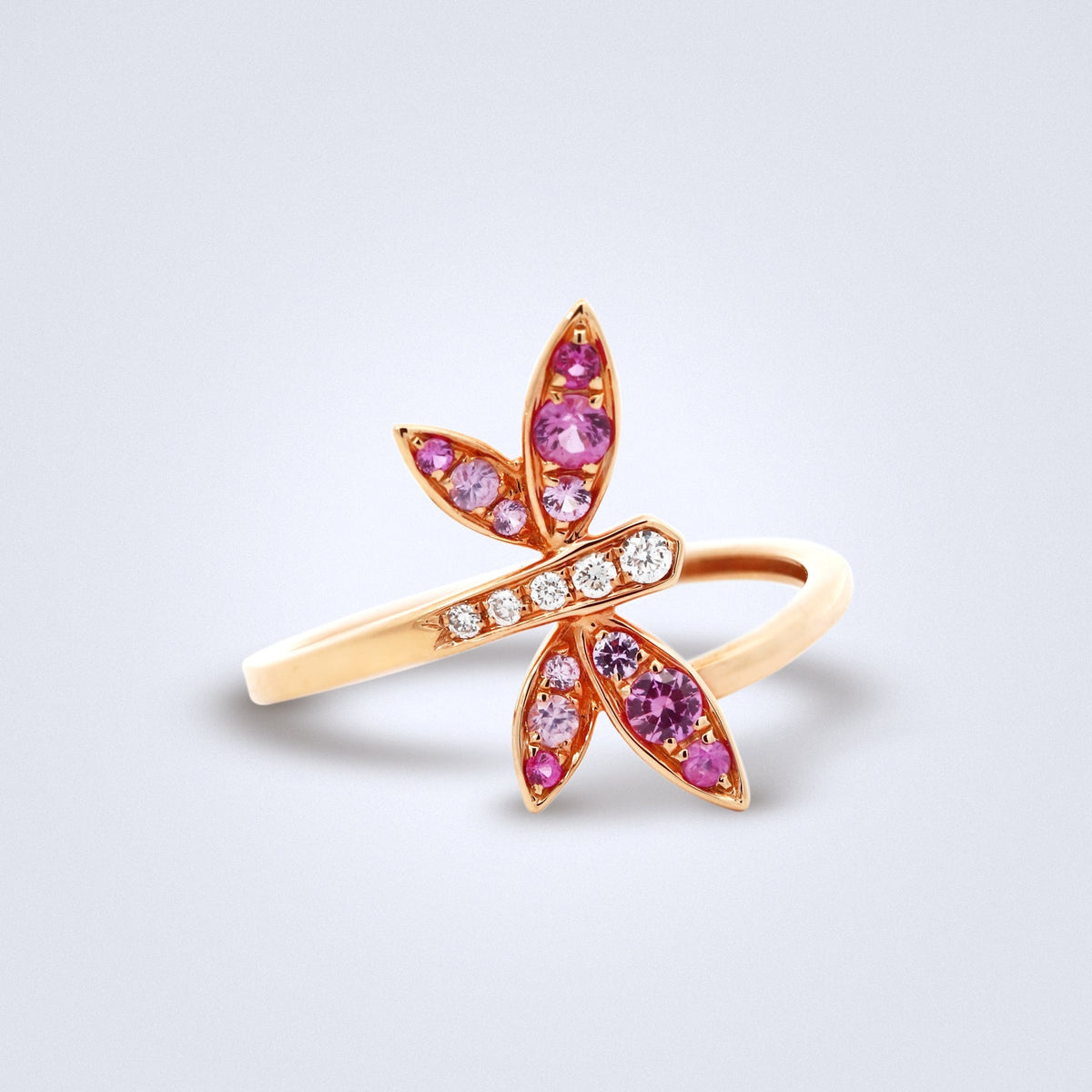 Dainty Dragonfly Sapphire Ring - Benny's Gems Creations