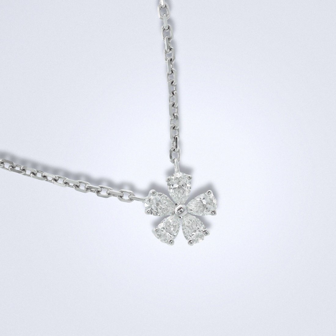 Dainty Flower Diamond Necklace - Benny's Gems Creations