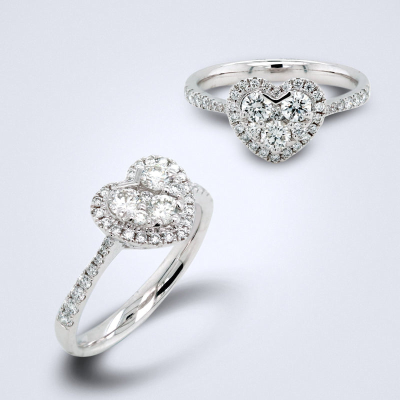 Dainty Heart Illusion Diamond Ring - Benny's Gems Creations