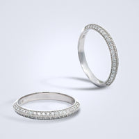 Dainty Milgrain Diamond Stack Ring - Benny's Gems Creations