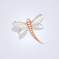 Dainty Shell Dragonfly Brooch - Benny's Gems Creations