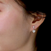 Dainty White Gold Diamond Earrings - Benny's Gems Creations