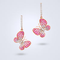 Dancing Butterflies Sapphire Earrings - Benny's Gems Creations
