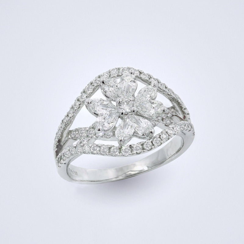 Dazzling Dahlia Diamond Ring - Benny's Gems Creations