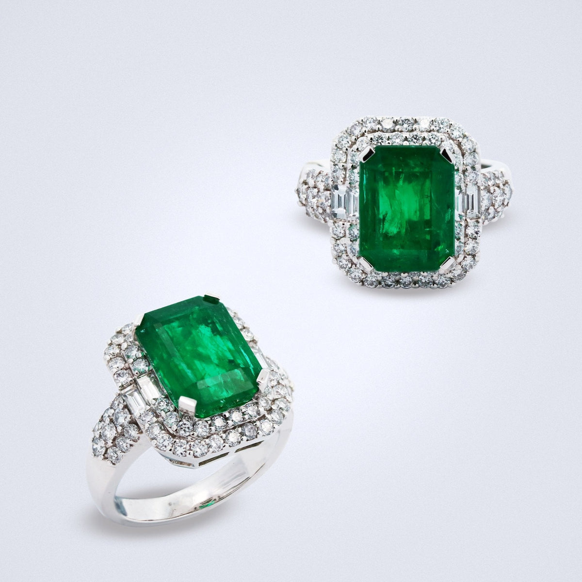 Dazzling Emerald Diamond Ring - Benny's Gems Creations