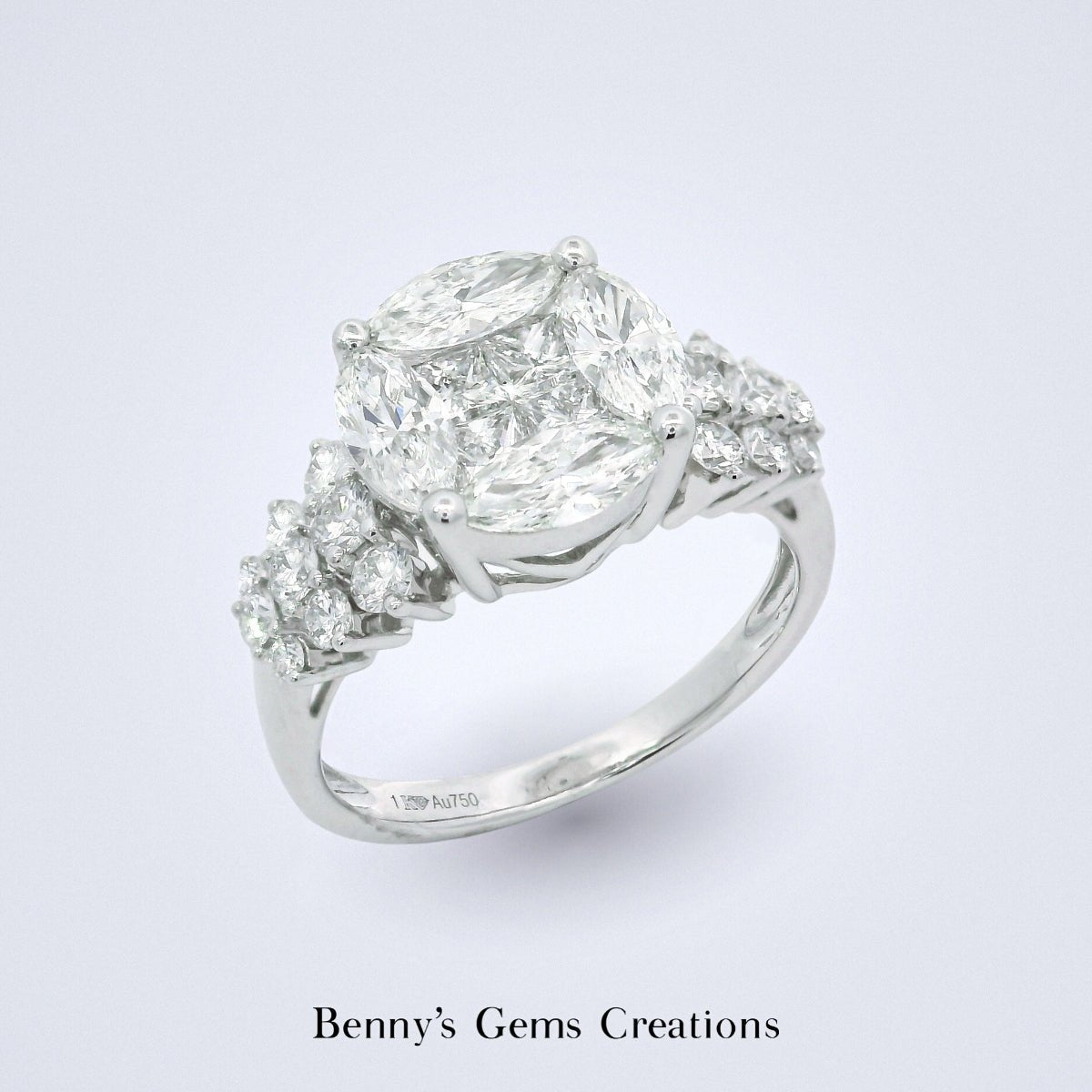 Dazzling Illusion Diamond Ring - Benny's Gems Creations