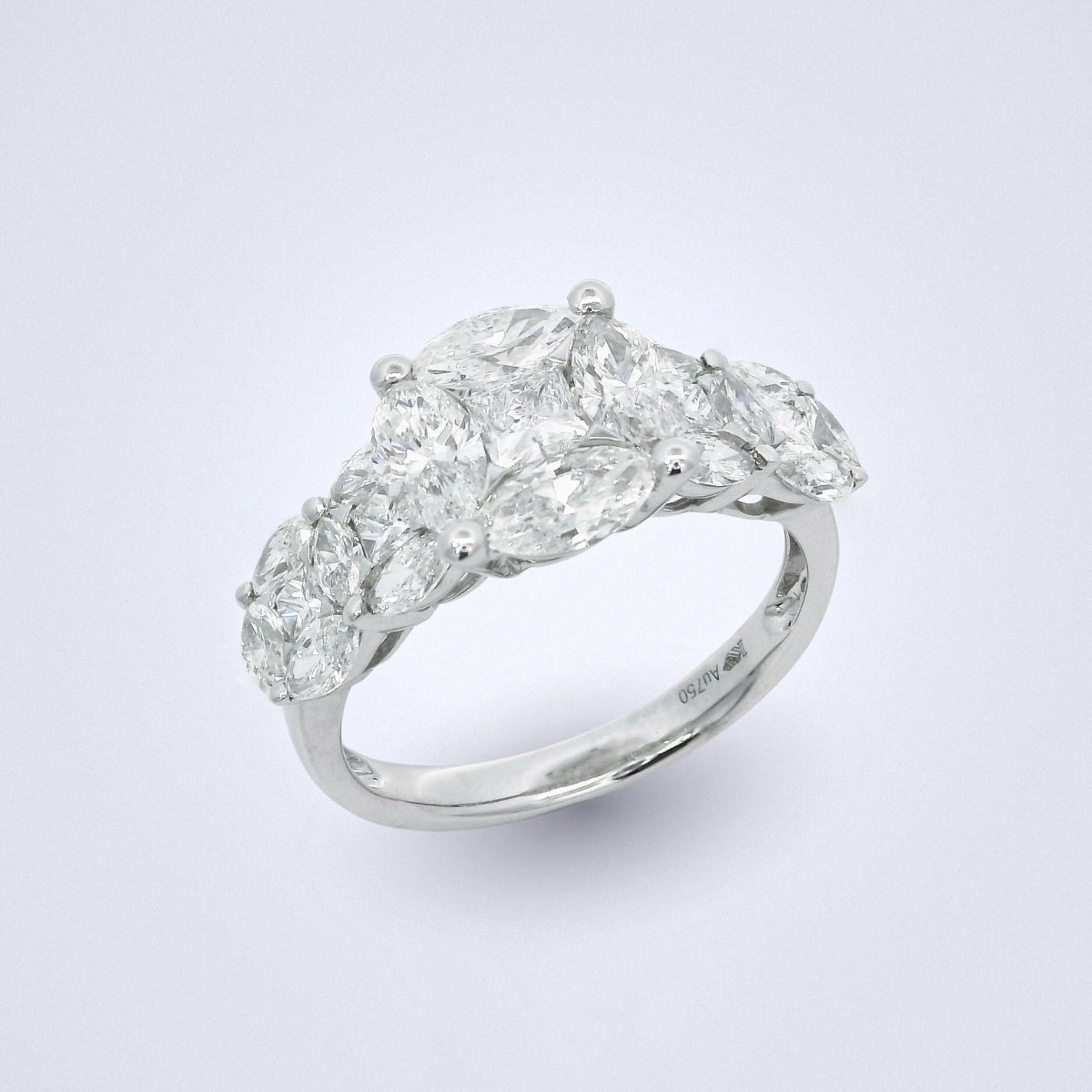Dazzling White Gold Diamond Ring - Benny's Gems Creations