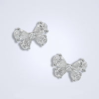 Delicate Bow Diamond Earrings - Benny's Gems Creations