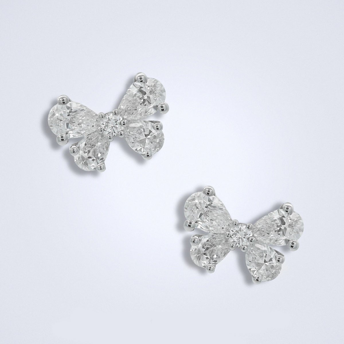 Delicate Bow Diamond Earrings - Benny's Gems Creations
