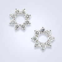 Delicate Flower Diamond Earrings - Benny's Gems Creations