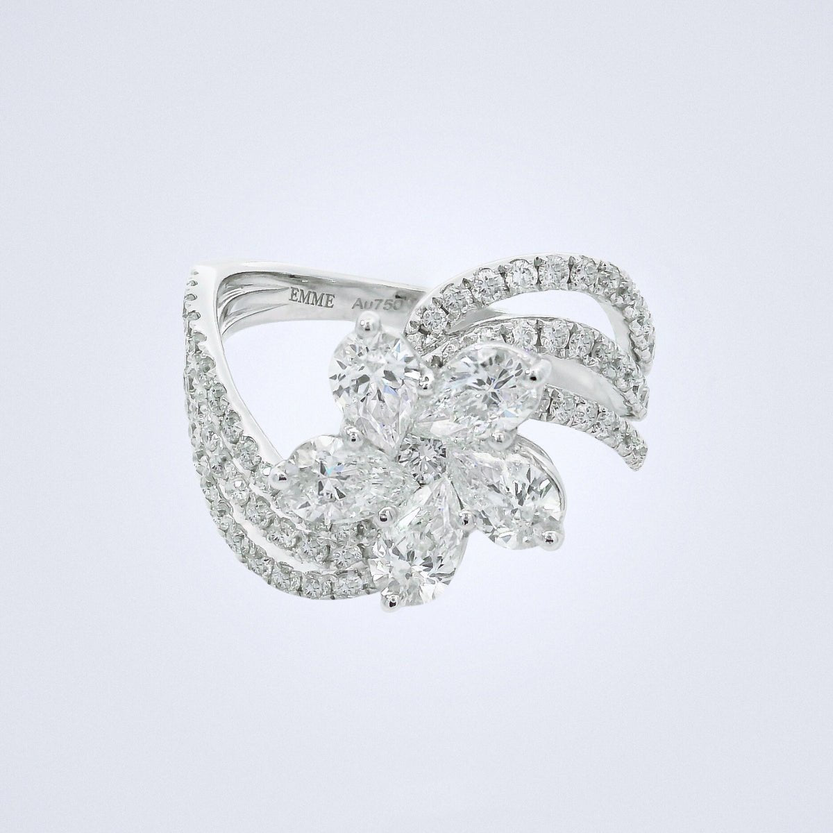 Deluxe Flower Odyssey Diamond Ring - Benny's Gems Creations