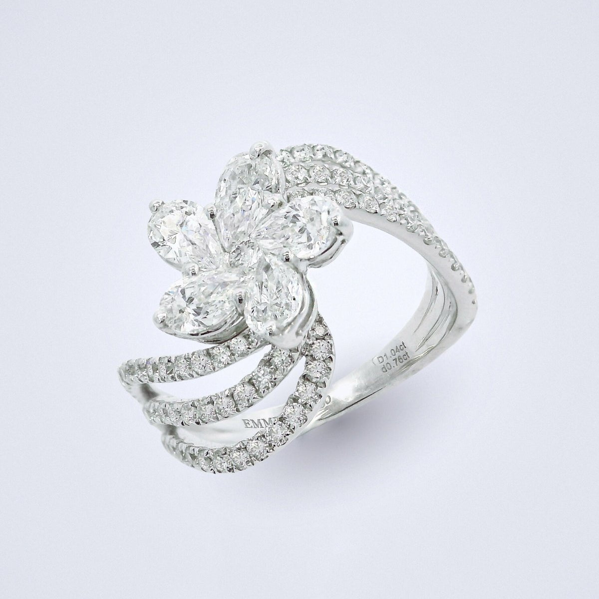 Deluxe Flower Odyssey Diamond Ring - Benny's Gems Creations