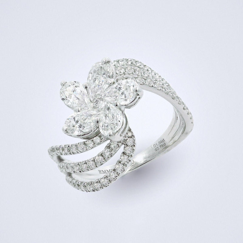 Deluxe Flower Odyssey Diamond Ring - Benny's Gems Creations