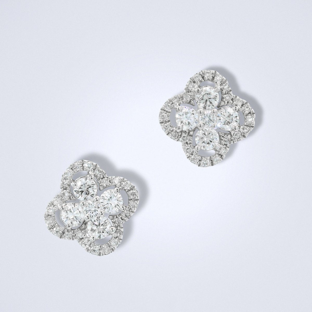 Diamond Bloom Stud Earrings - Benny's Gems Creations