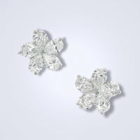 Diamond Blossom Flower Earrings - Benny's Gems Creations