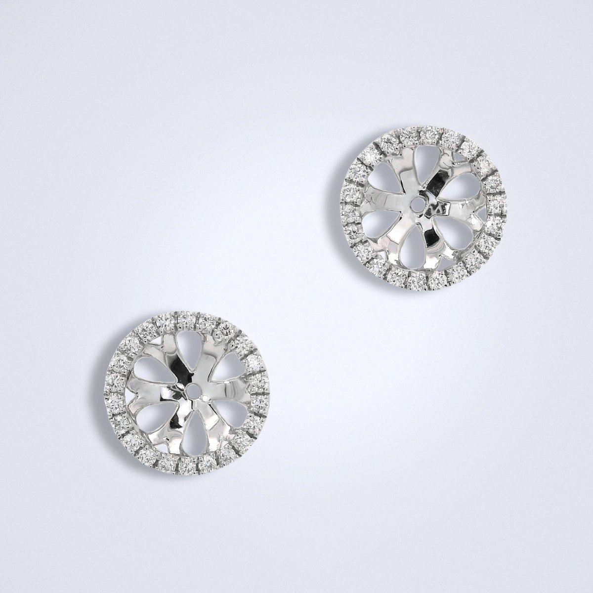 Diamond Circle Jacket Earrings - Benny's Gems Creations