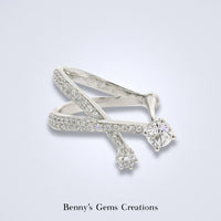 Diamond Crossover Ring - Benny's Gems Creations
