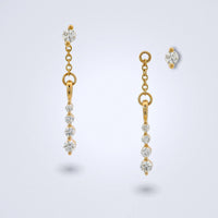 Diamond Drizzle Earrings - Benny's Gems Creations