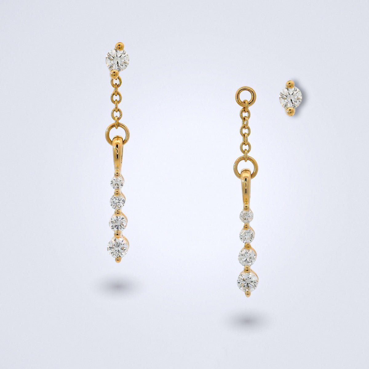Diamond Drizzle Earrings - Benny's Gems Creations