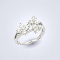 Diamond Floral Cluster Ring - Benny's Gems Creations