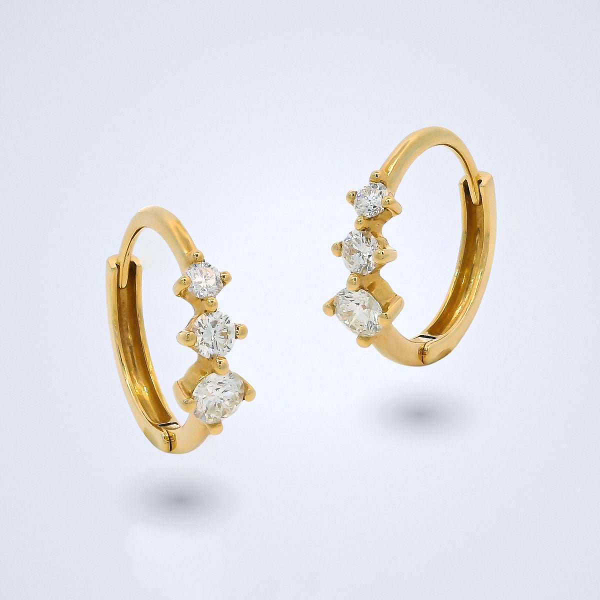 Diamond Glow Loop Earrings - Benny's Gems Creations