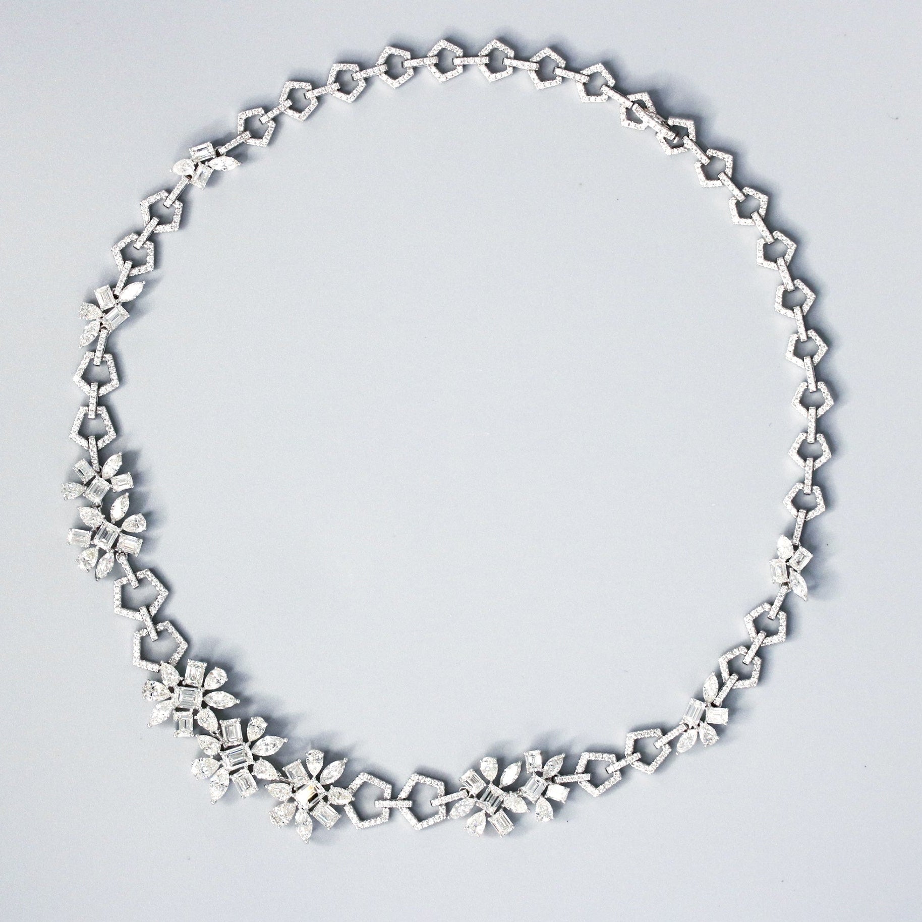 Diamond Jardin Link Necklace - Benny's Gems Creations