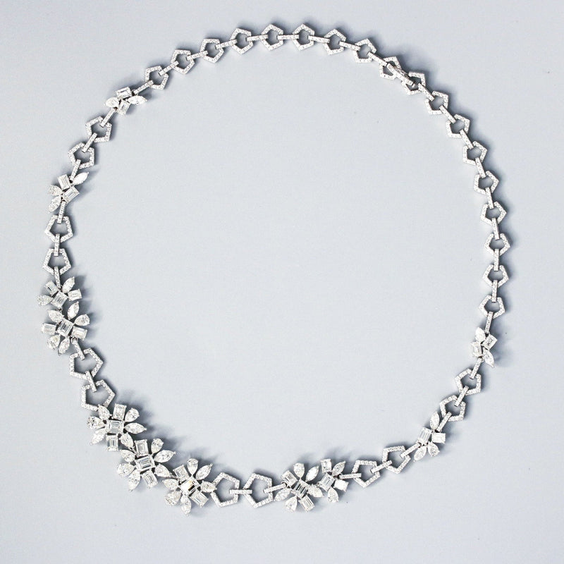 Diamond Jardin Link Necklace - Benny's Gems Creations