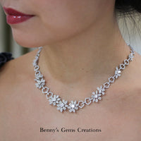 Diamond Jardin Link Necklace - Benny's Gems Creations