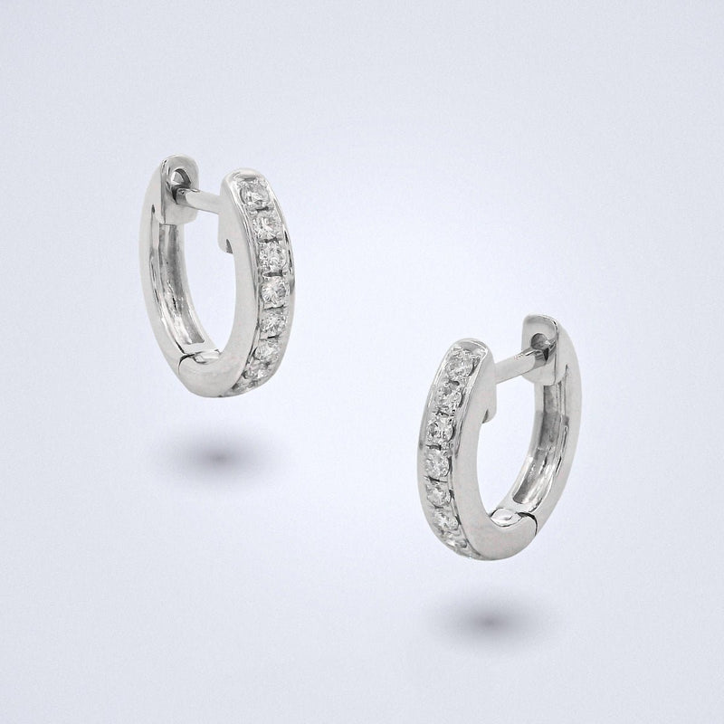 Diamond Loop Earrings - Benny's Gems Creations