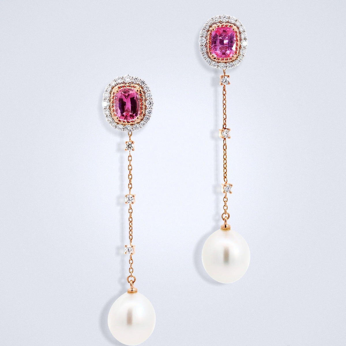 Diamond Pearl Earring Extensions - Benny's Gems Creations