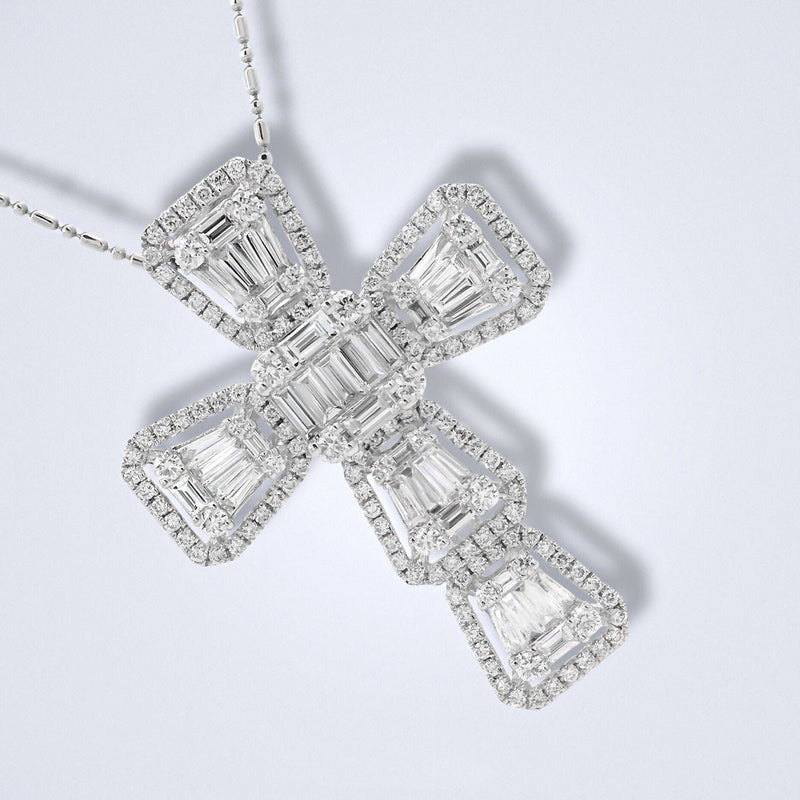 Divine Brilliance Diamond Cross Pendant - Benny's Gems Creations