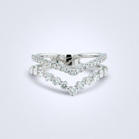 Double Chevron White Gold Diamond Ring - Benny's Gems Creations