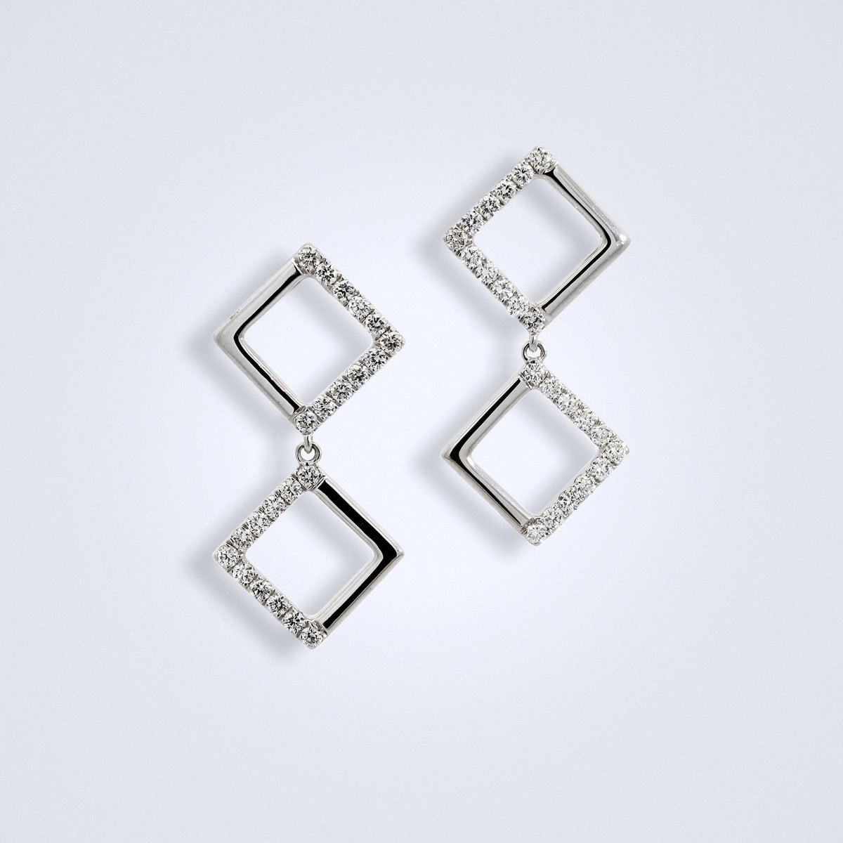 Double Sparkle Diamond Earrings - Benny's Gems Creations
