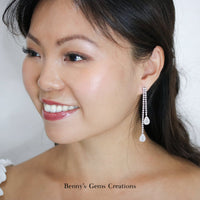 Élan Teardrop Diamond Earrings - Benny's Gems Creations