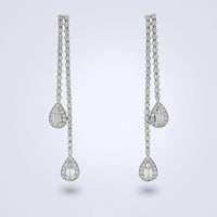 Élan Teardrop Diamond Earrings - Benny's Gems Creations
