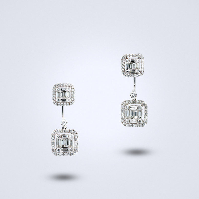 Elegant Cluster Diamond Earrings - Benny's Gems Creations