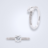 Elegant Diamond Micropave Engagement Ring - Benny's Gems Creations