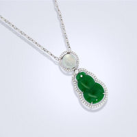 Elegant Hulu Jade Diamond Pendant - Benny's Gems Creations