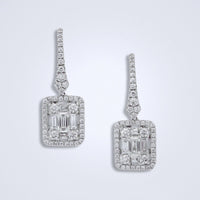 Elegant Illusion Diamond Earrings - Benny's Gems Creations