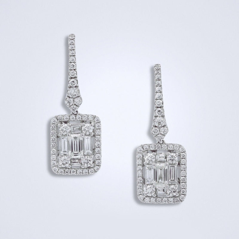Elegant Illusion Diamond Earrings - Benny's Gems Creations