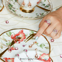 Elegant Pink Pear Diamond Ring - Benny's Gems Creations