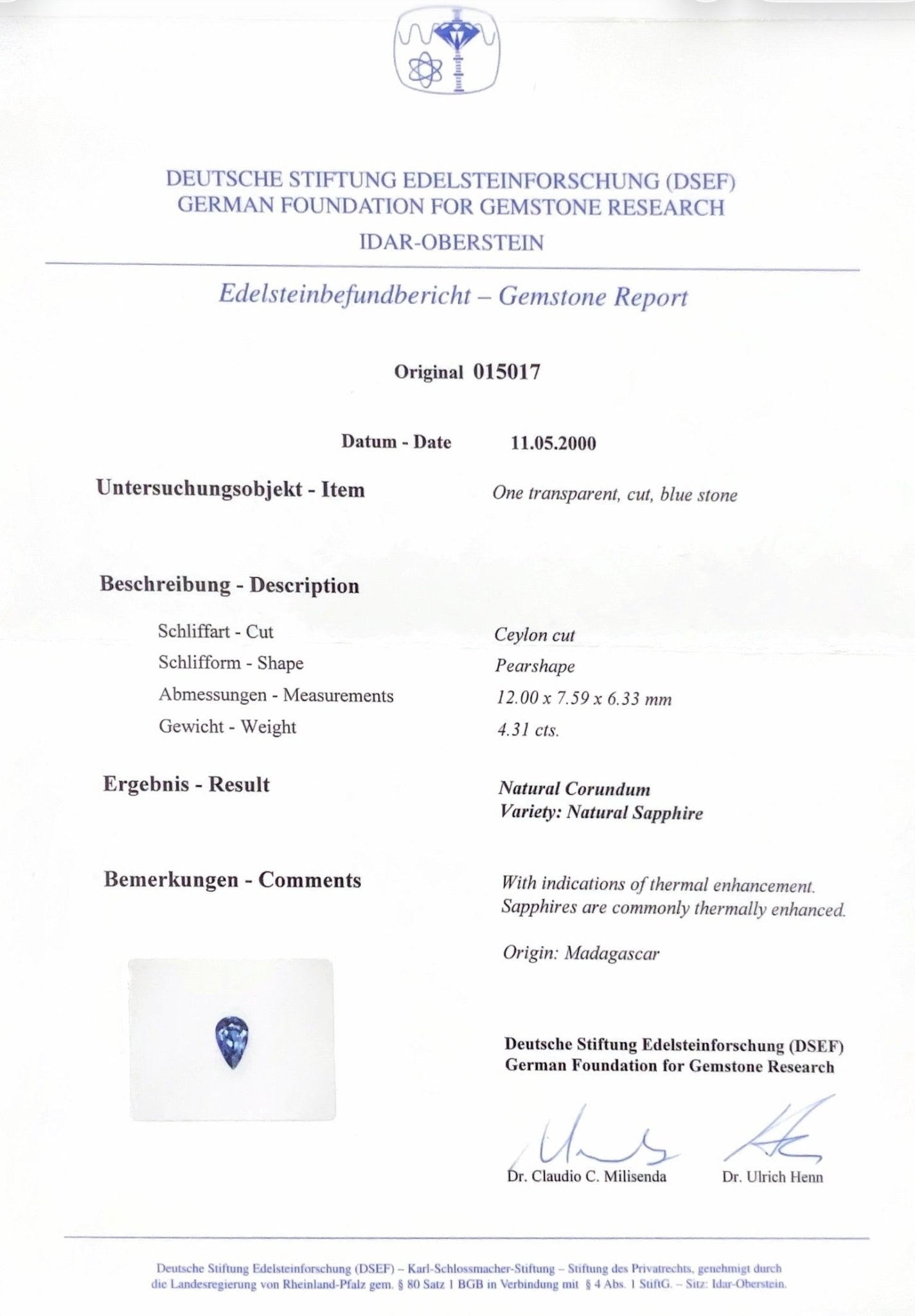 Elegant Sapphire Trilogy Diamond Ring - Benny's Gems Creations