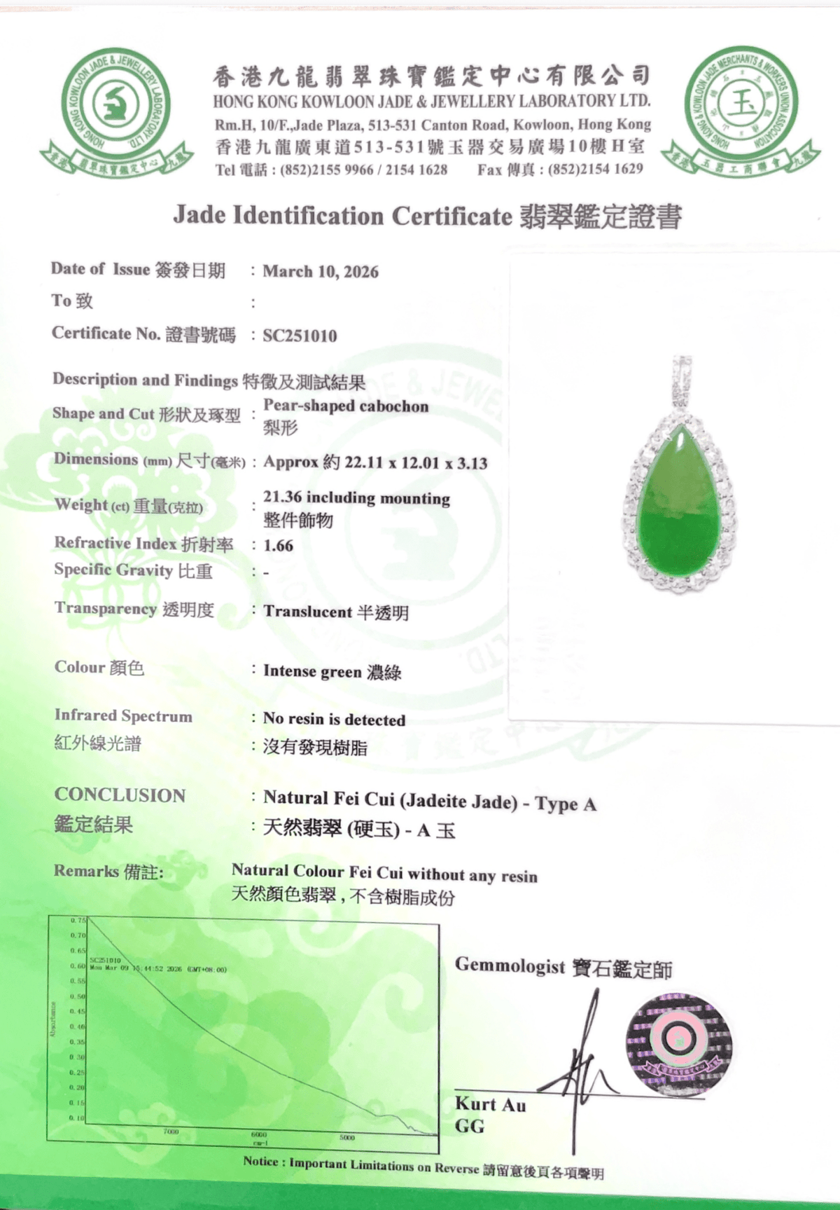 Elegant Vintage Jadeite Diamond Pendant - Benny's Gems Creations
