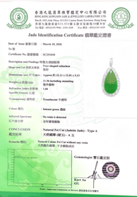 Elegant Vintage Jadeite Diamond Pendant - Benny's Gems Creations