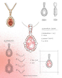 Ember Glow Padparadscha Pendant - Benny's Gems Creations