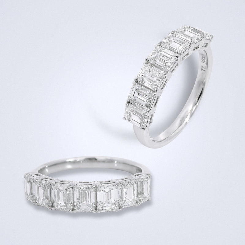 Emerald Cut Diamond Stack Ring - Benny's Gems Creations