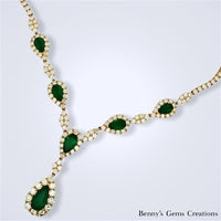 Emerald Goddess Diamond Necklace - Benny's Gems Creations