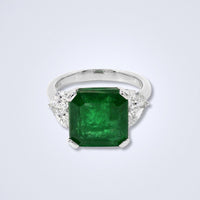 Emerald Love Trilogy Diamond Ring - Benny's Gems Creations