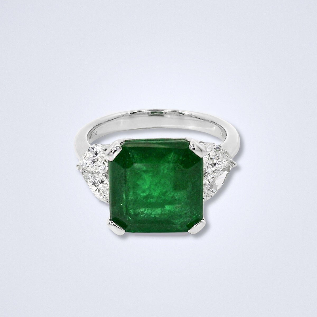Emerald Love Trilogy Diamond Ring - Benny's Gems Creations