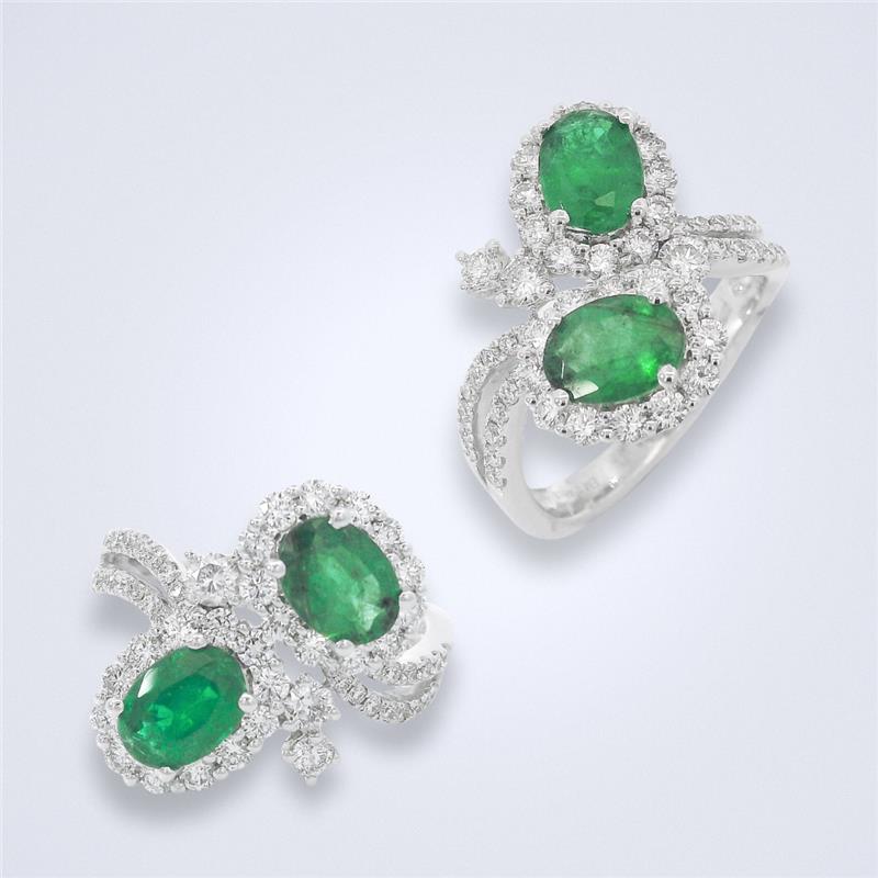 Emerald Soiree White Gold Diamond Ring